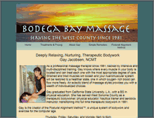 Tablet Screenshot of bodegabaymassage.com